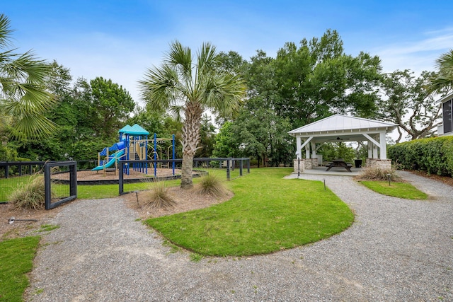 1234 Captain Rivers Dr, Charleston, SC 29412 - community playground with a gazebo, a yard, and ceiling fan