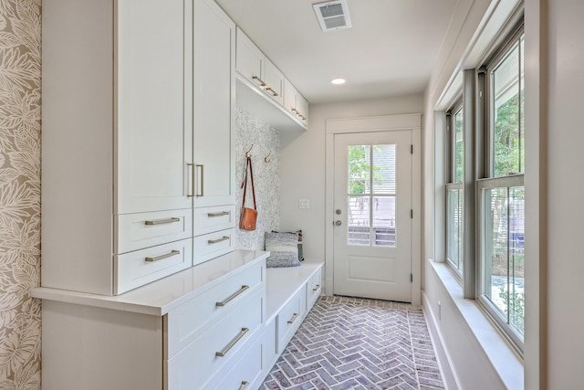 974 Cliffwood Dr, Mount Pleasant, SC 29464 - mudroom with brick flooring and recessed lighting