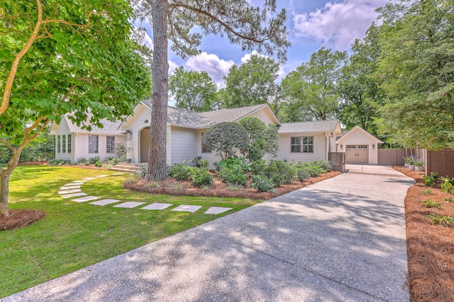 974 Cliffwood Dr, Mount Pleasant, SC 29464 - ranch-style home with driveway, an outbuilding, a detached garage, and a shingled roof