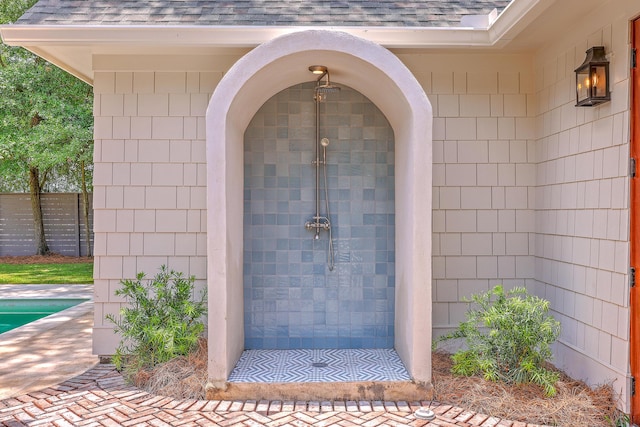 974 Cliffwood Dr, Mount Pleasant, SC 29464 - doorway to property with roof with shingles