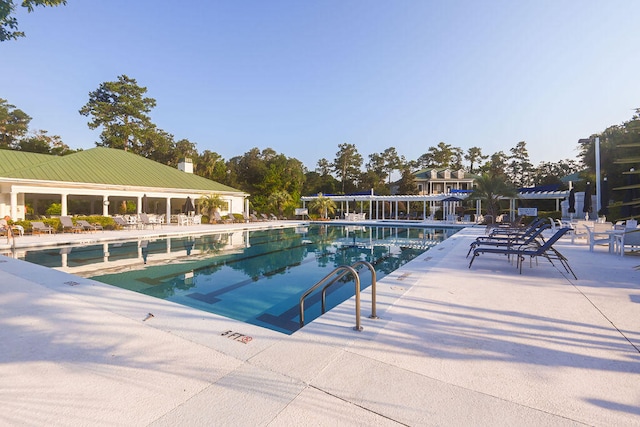 view of pool with a patio area