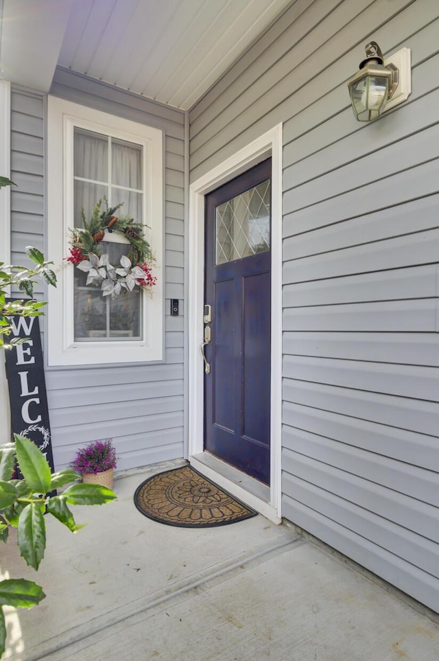 view of doorway to property