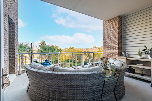 balcony with outdoor lounge area