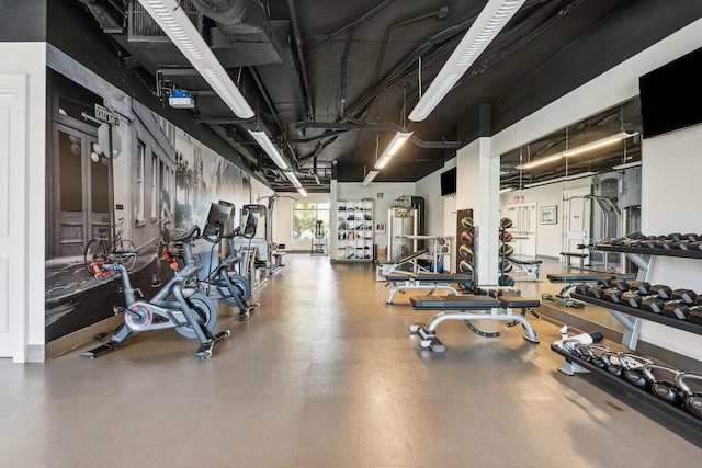 view of workout area