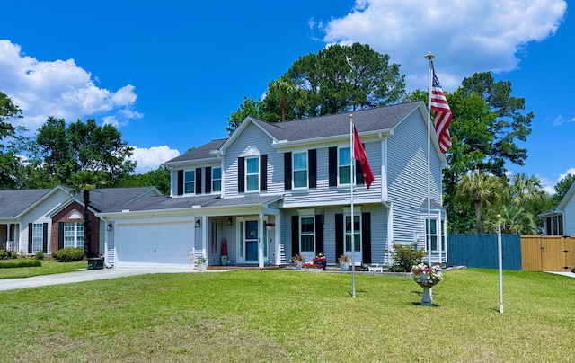 view of front of property featuring a garage and driveway
