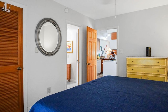 bedroom featuring ensuite bath