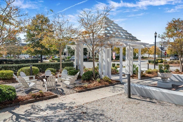 view of patio with a gazebo