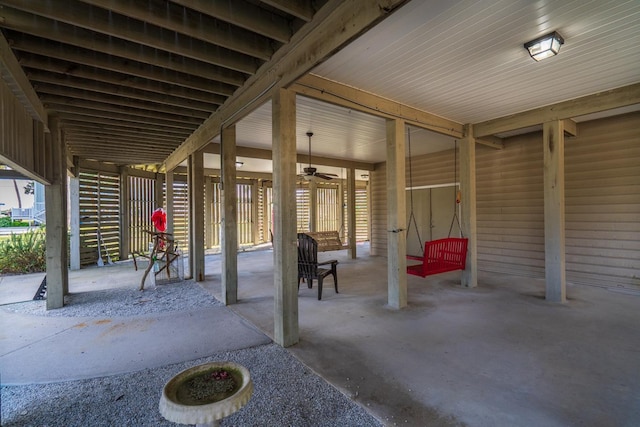 view of patio / terrace with ceiling fan