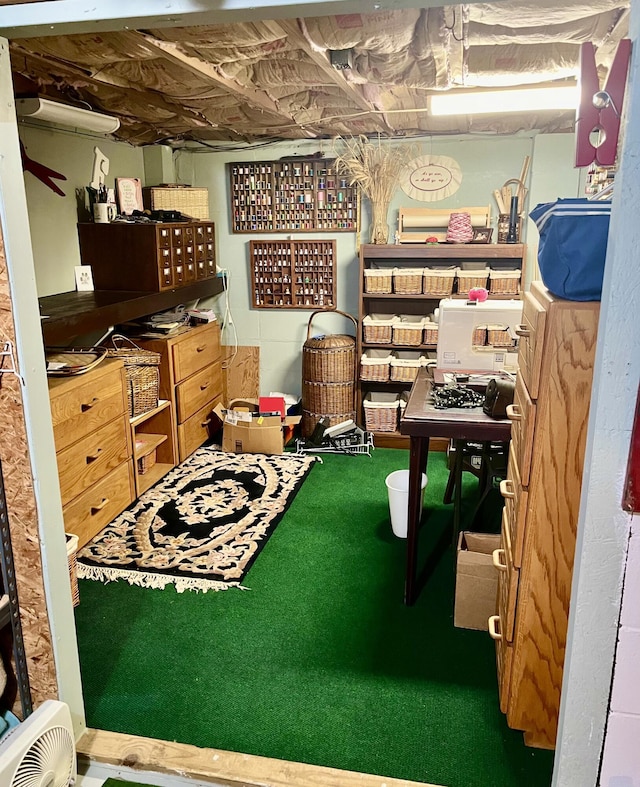 view of storage area