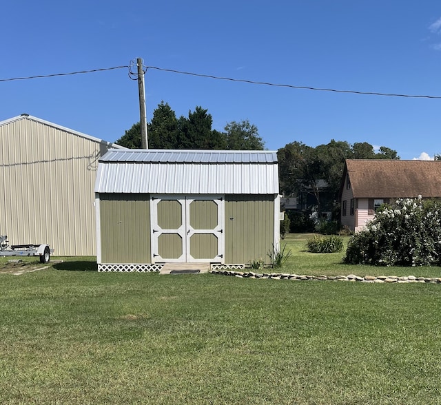 view of shed
