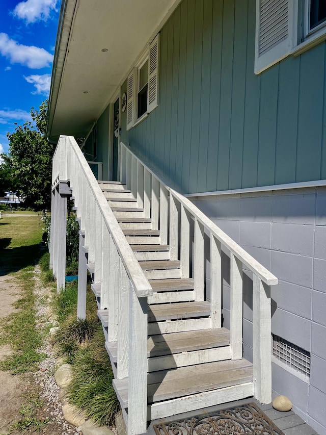 view of stairs