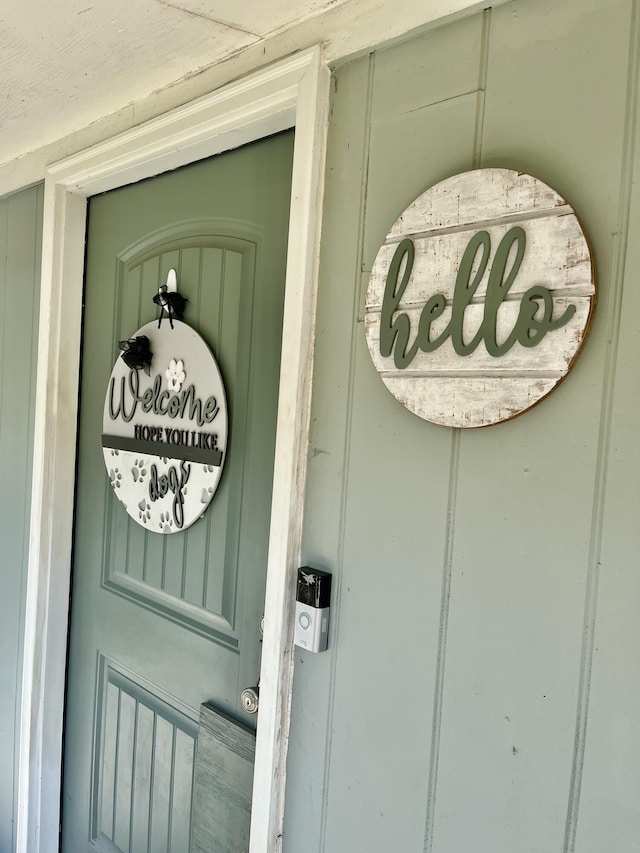 view of doorway to property