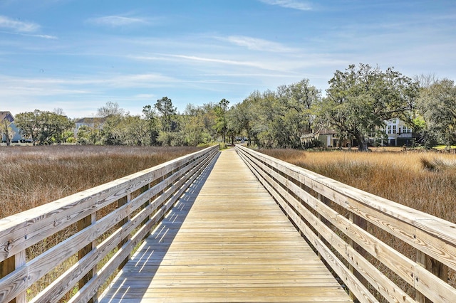 view of dock area