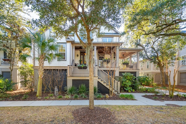 view of front of property with a porch