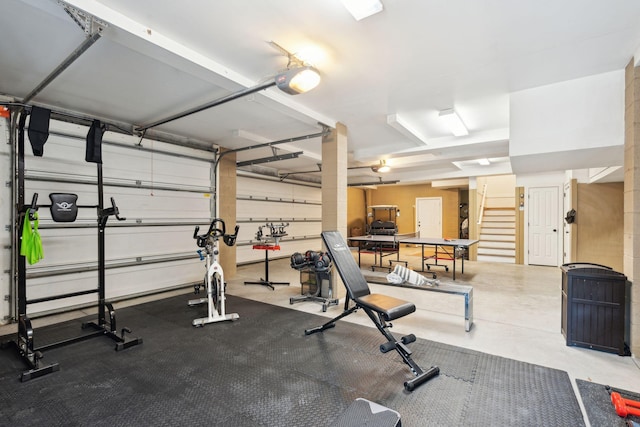 view of workout area