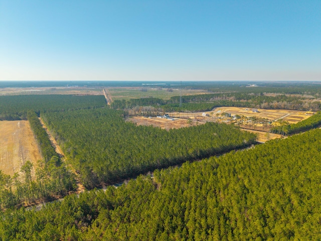 aerial view with a rural view
