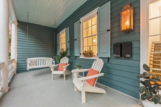 view of patio with covered porch