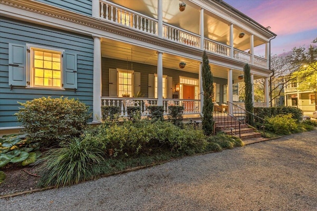 exterior space featuring a porch