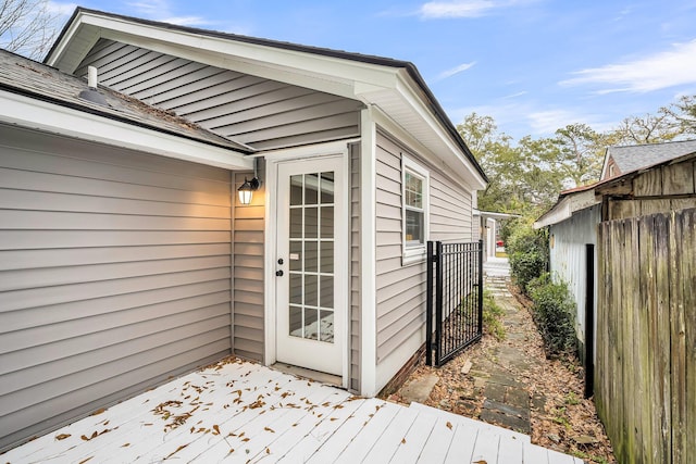 exterior space with a deck