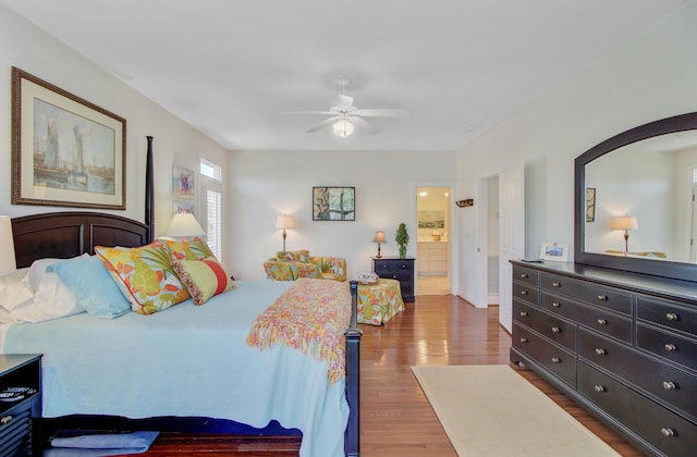 1647 Marsh Harbor Ln, Mount Pleasant, SC 29464 - bedroom with wood finished floors and a ceiling fan