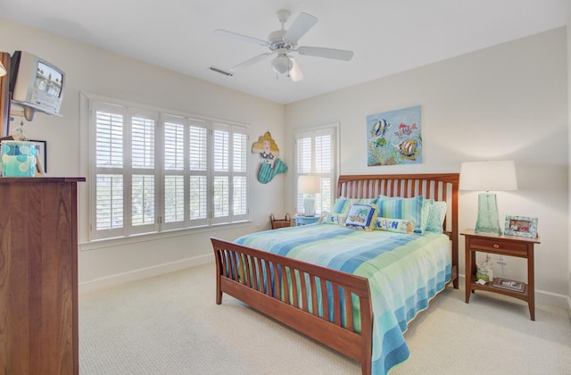 1647 Marsh Harbor Ln, Mount Pleasant, SC 29464 - carpeted bedroom featuring baseboards and a ceiling fan