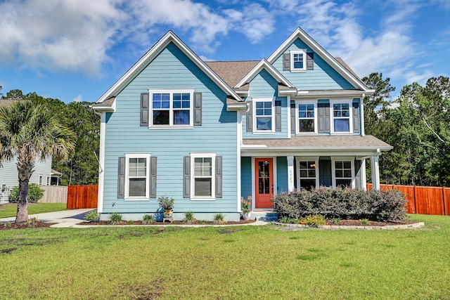 view of front of house with covered porch