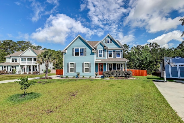 view of front of property with a porch
