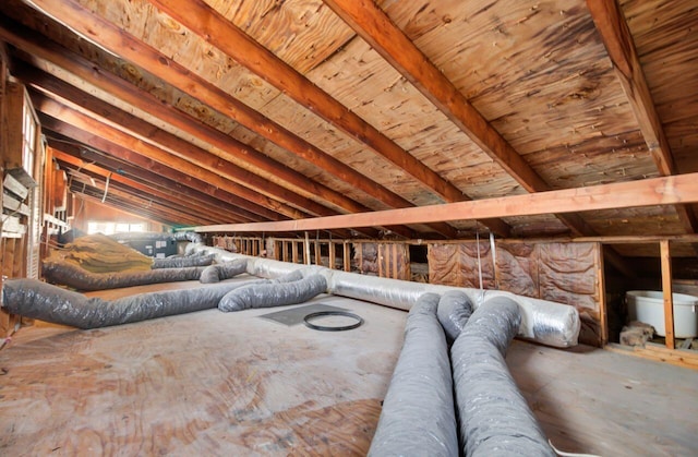 view of attic