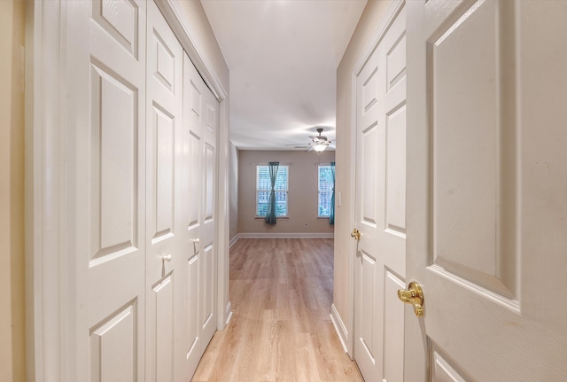 9117 Woodcreek Ct, North Charleston, SC 29406 - hallway featuring light wood-style floors and baseboards