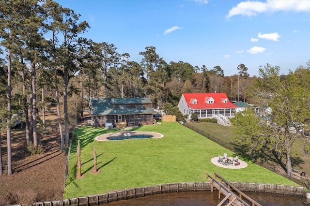 3550 Princess Pond Rd, Summerton, SC 29148 - view of grassy yard with a fire pit