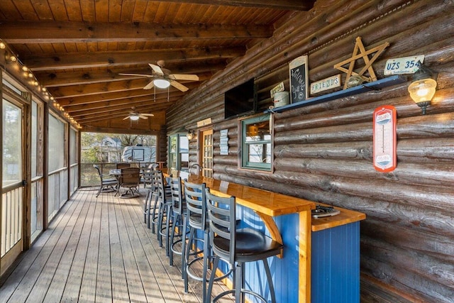 3550 Princess Pond Rd, Summerton, SC 29148 - sunroom / solarium featuring beamed ceiling and plenty of natural light