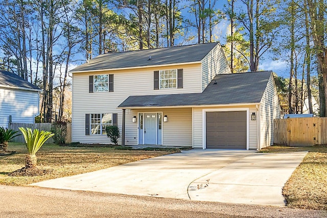 view of front of house featuring a garage