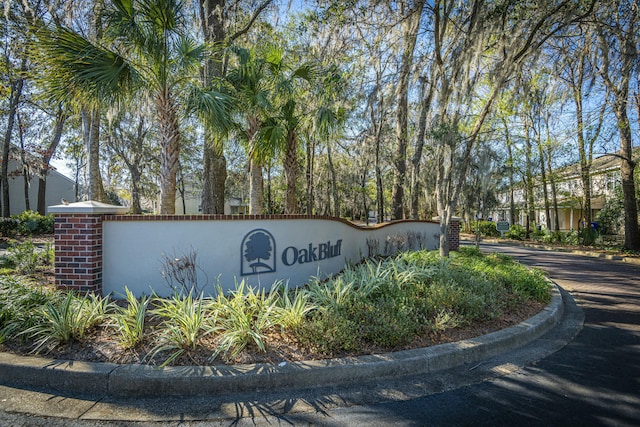 view of community sign