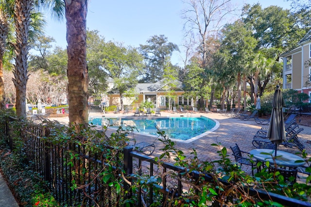 view of pool with a patio area