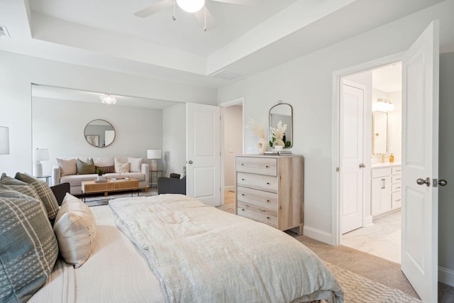 770 Opal Wing St, Moncks Corner, SC 29461 - bedroom featuring baseboards, a raised ceiling, and ensuite bathroom