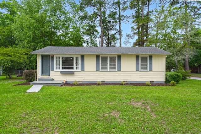 407 Raysor St, Saint George, SC 29477 - view of front of home with a front lawn and crawl space