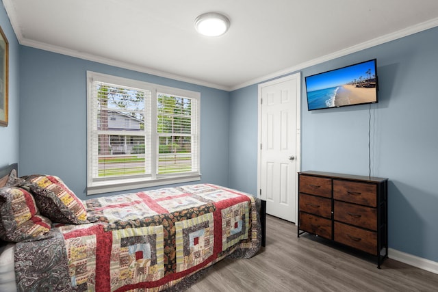 407 Raysor St, Saint George, SC 29477 - bedroom with wood finished floors, ornamental molding, and baseboards