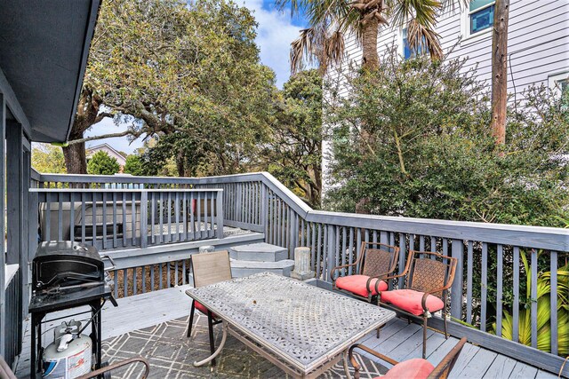 504 W Ashley Ave, Folly Beach, SC 29439 - deck with a grill