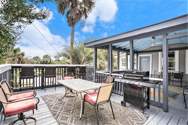 504 W Ashley Ave, Folly Beach, SC 29439 - deck with outdoor dining space