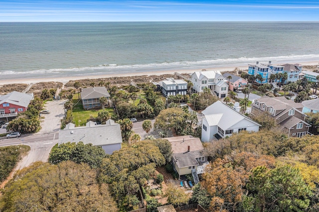 504 W Ashley Ave, Folly Beach, SC 29439 - aerial perspective of suburban area featuring expansive coastline