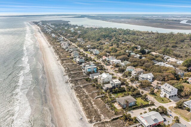504 W Ashley Ave, Folly Beach, SC 29439 - aerial view of residential area with unending shoreline