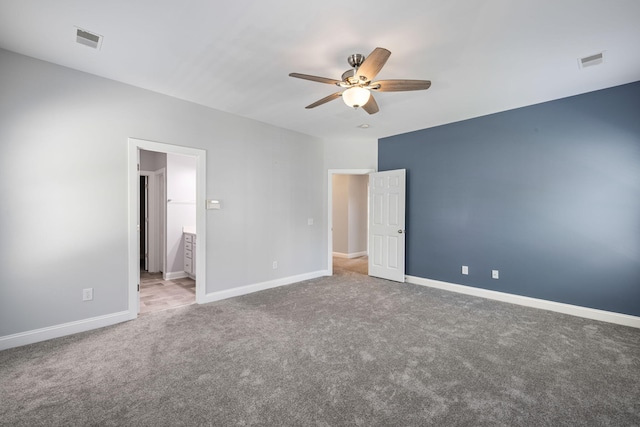 1070 Moss Grove Dr, Moncks Corner, SC 29461 - unfurnished bedroom with carpet flooring, ensuite bath, and ceiling fan