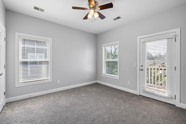 1070 Moss Grove Dr, Moncks Corner, SC 29461 - carpeted empty room with baseboards and ceiling fan