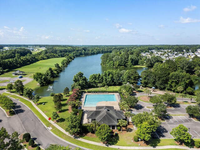 1070 Moss Grove Dr, Moncks Corner, SC 29461 - aerial view of a large body of water and a pool