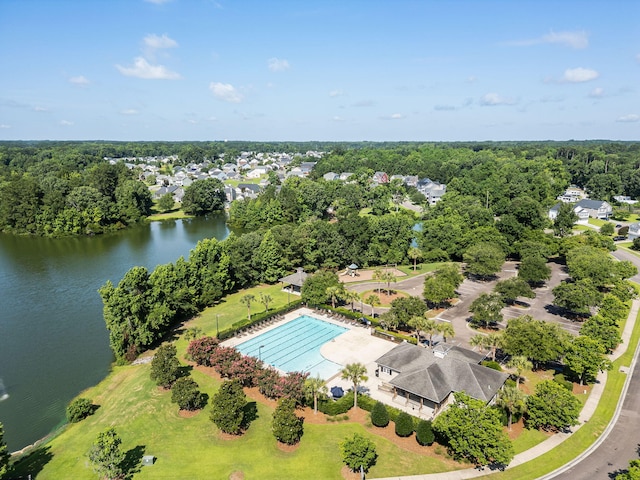 1070 Moss Grove Dr, Moncks Corner, SC 29461 - aerial view of a large body of water and a pool