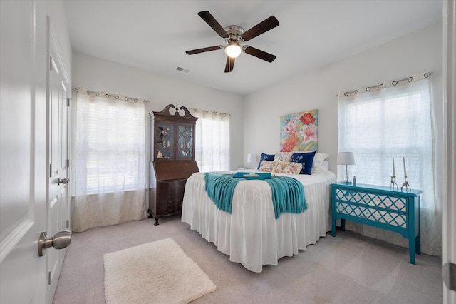 143 Daniels Creek Cir, Goose Creek, SC 29445 - bedroom with light colored carpet and ceiling fan