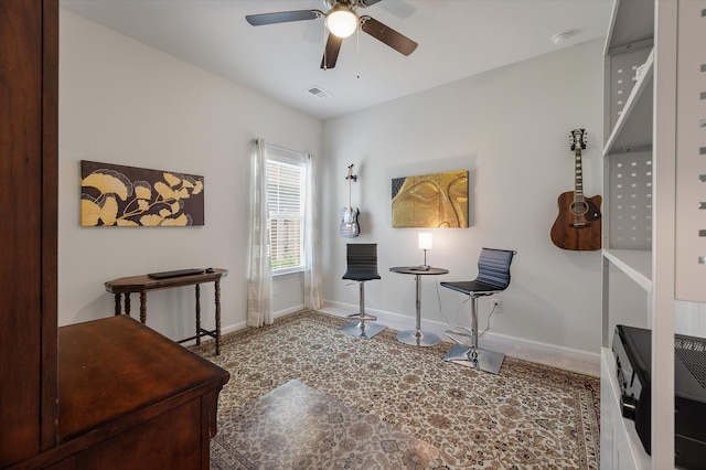 143 Daniels Creek Cir, Goose Creek, SC 29445 - living area with ceiling fan and baseboards