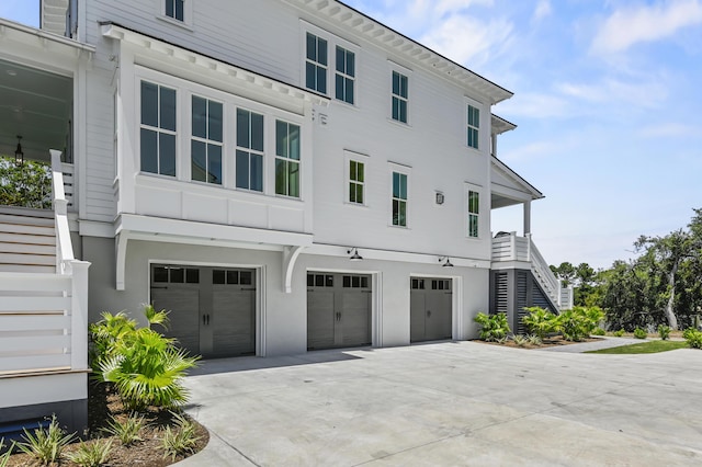 view of home's exterior with a garage