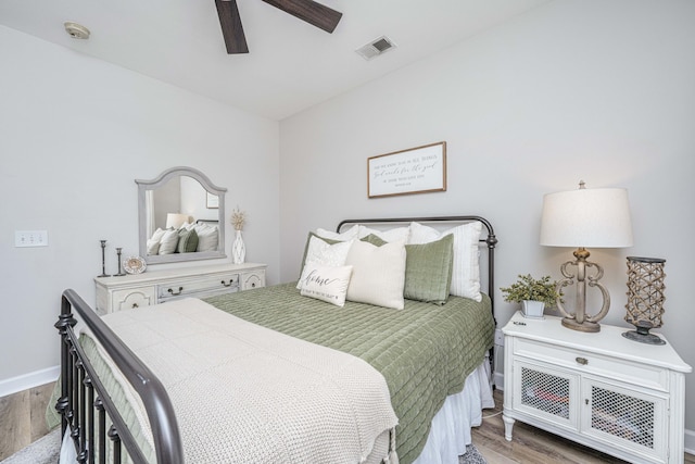 754 Certificate Ct, Charleston, SC 29414 - bedroom featuring visible vents, wood finished floors, baseboards, and ceiling fan