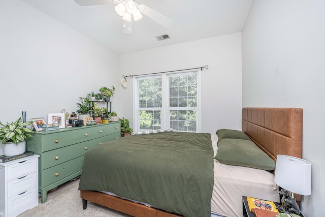 754 Certificate Ct, Charleston, SC 29414 - bedroom with ceiling fan, light carpet, and visible vents